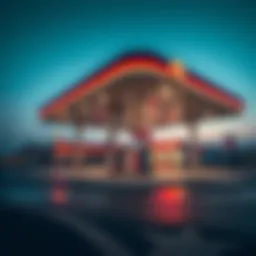 A detailed map showing gas stations across the UAE