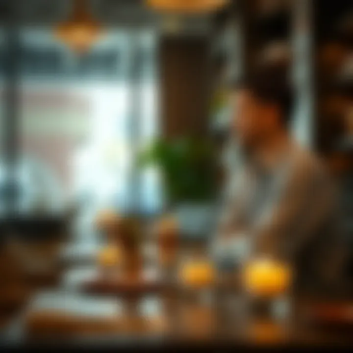 Cozy café setting ideal for couples to relax and unwind in Dubai.