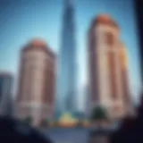 Architectural view of Court Tower in Business Bay