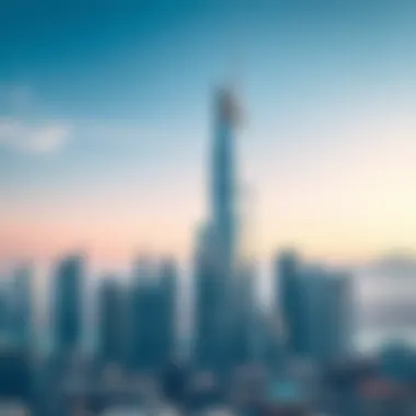 Surrounding skyline of Business Bay with Court Tower