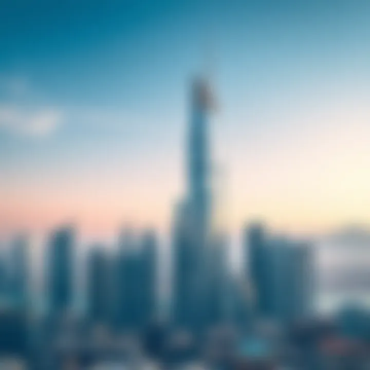 Surrounding skyline of Business Bay with Court Tower
