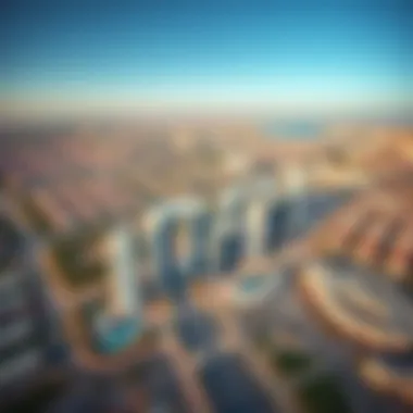 Aerial view of the Silicon Oasis real estate landscape surrounding Emirates Towers