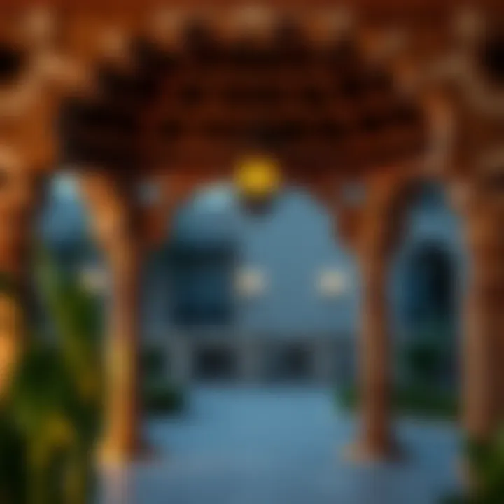 Architectural details of a Dubai gazebo