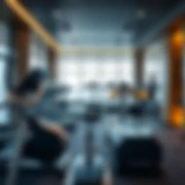 Cutting-Edge Fitness Technology Innovative fitness equipment in a modern gym