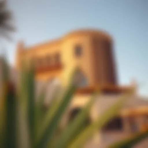 A stunning view of Souk Al Marfa showcasing its unique architectural design