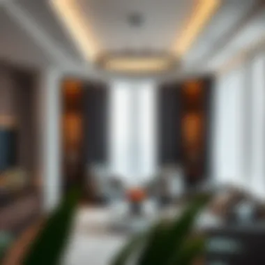 Elegant interior design elements of Al Raha Loft