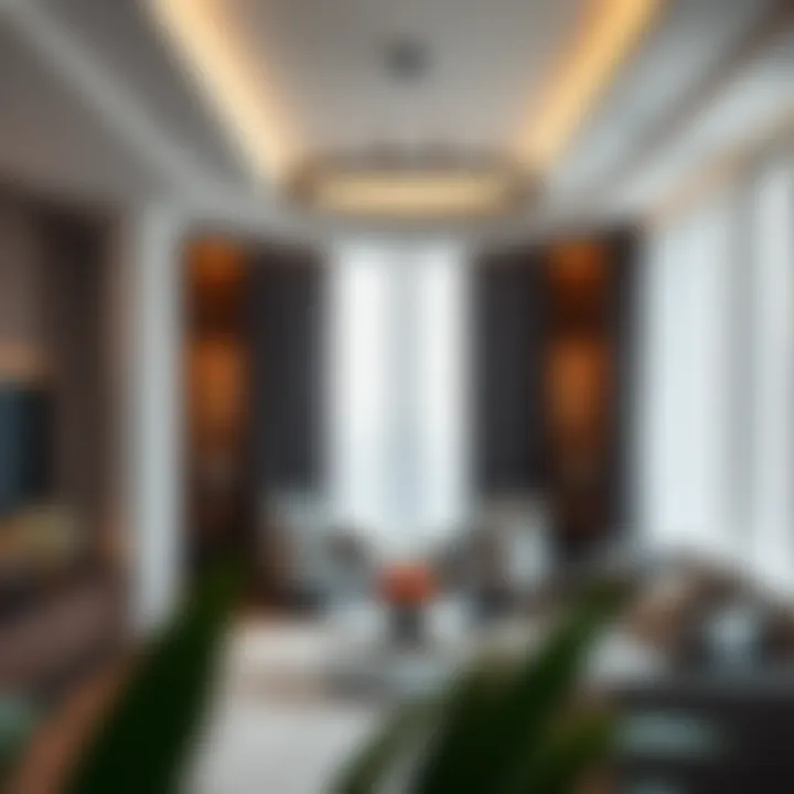 Elegant interior design elements of Al Raha Loft