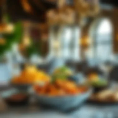 Luxurious dining experience featuring Middle Eastern cuisine