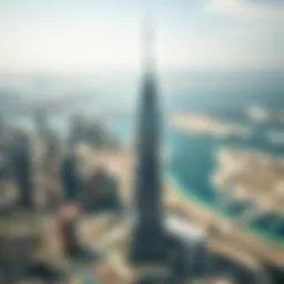 Aerial view of One Tower Dubai showcasing its architectural elegance