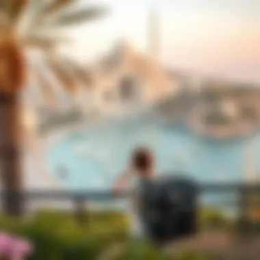 Traveler enjoying a scenic destination