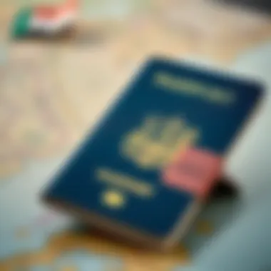 UAE passport with visa stamps
