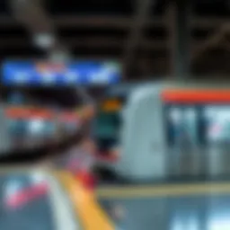 Dubai Metro station during peak hours