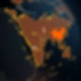 Map highlighting visa-free countries for UAE residents