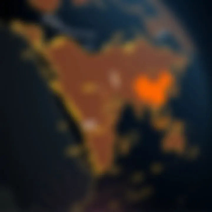 Map highlighting visa-free countries for UAE residents